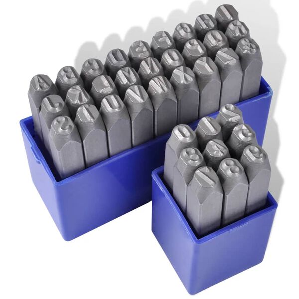 Set punzoni lettere & cifre 6mm