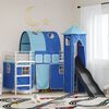vidaXL Struttura del letto loft per bambini Bianco e Blu 99,5 x 190 cm