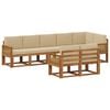 vidaXL Set di divani da esterno 8 pcs Naturale e Beige Poliestere