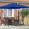 vidaXL Parasol Roma a braccio Blu e Nero 352 x 251 x 260 cm
