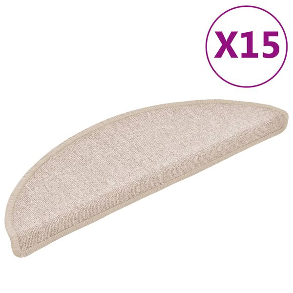 vidaXL Tappetini per scale 15 pz 56x17x3 cm Talpa Semicircolari