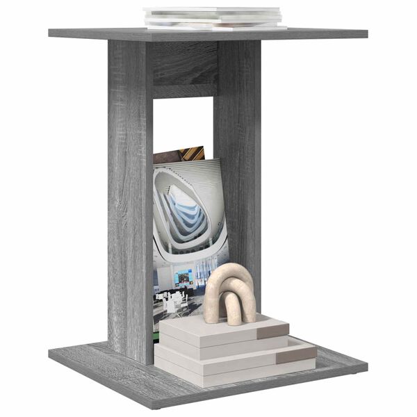 vidaXL Tavolo laterale Grigio Sonoma 45 x 40 x 62,5 cm