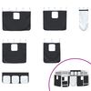 vidaXL Struttura del Letto Loft per Bambini con Tendine Bianco e Nero