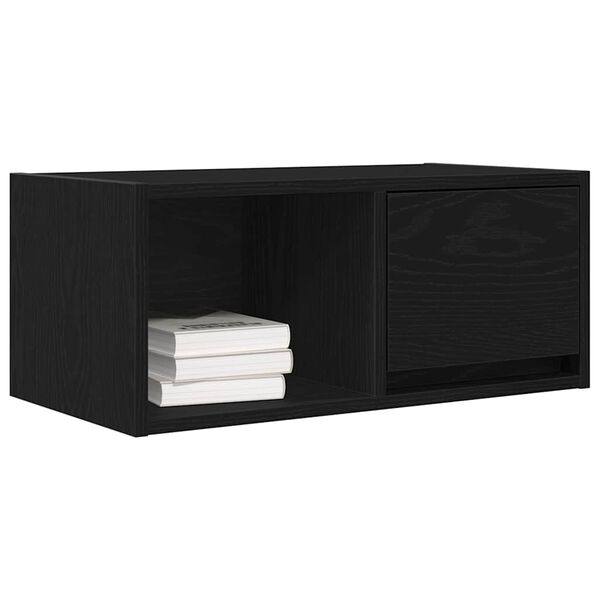 vidaXL Mobile Porta TV Rovere Nero 60x31x25,5 cm in Legno Multistrato