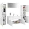 vidaXL Set Mobili da Bagno Bianco in Legno Multistrato