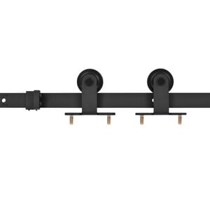 vidaXL Kit di Binari per Porte Scorrevoli SKIEN 183 cm Acciaio Nero