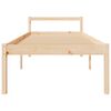 vidaXL Letto per Anziani 90x190 cm Single in Legno Massello di Pino