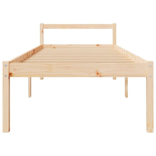 vidaXL Letto per Anziani 90x190 cm Single in Legno Massello di Pino