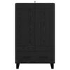 vidaXL Credenza Rovere Nero 69,5 x 31 x 115 cm Legno multistrato