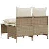 vidaXL Set Divano da Giardino 4 pz con Cuscini Beige in Polyrattan