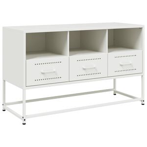 vidaXL Mobile TV Bianco 100,5x39x60,5 cm in Acciaio