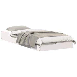 vidaXL Struttura del letto Bianco 80 x 220 cm Pino massello
