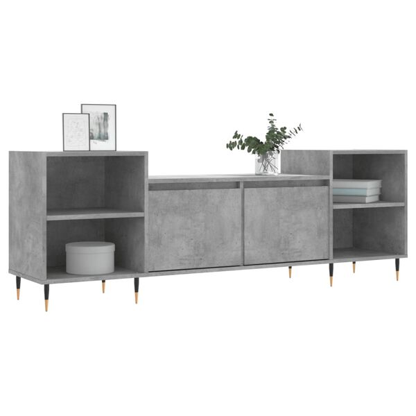 vidaXL Mobile per TV Grigio Cemento 160x35x55 cm Legno Multistrato