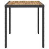 vidaXL Tavolo da Giardino Nero e Marrone 123x60x74 cm Acacia Massello