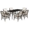 vidaXL Set da Pranzo da Giardino 7pz con Cuscini in Polyrattan Marrone