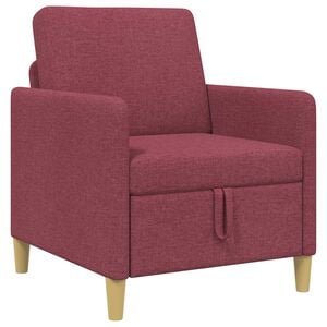 vidaXL Divano con Storage Rosso Vino 72 x 78 x 87 cm Poliestere