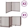 vidaXL Cancello Cani Porta Pieghevole Marrone 8 Pannelli 640cm Pioppo