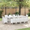 vidaXL Set da Pranzo per Giardino 11 pcs Bianco Polipropilene
