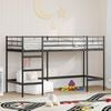 vidaXL Struttura del letto loft per bambini Nero 75 x 190 cm