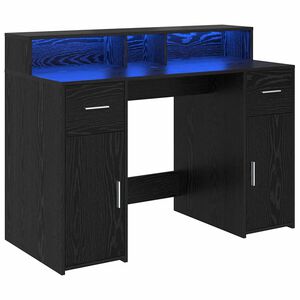 vidaXL Scrivania Rovere nero 120 x 55 x 91 cm Legno ingegnerizzato