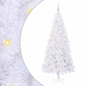 vidaXL Albero di Natale artificiale Bianco 210 cm PVC e Acciaio