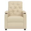 vidaXL Poltrona Reclinabile in Tessuto Crema