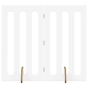 vidaXL Recinto pieghevole per animali 2 pcs Bianco 100,5 x 38 x 90 cm