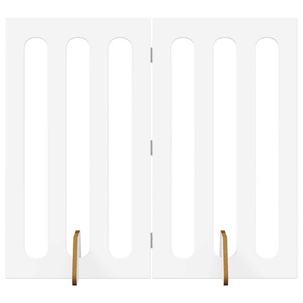 vidaXL Recinto pieghevole per animali 2 pcs Bianco 100,5 x 38 x 90 cm