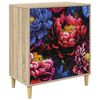 vidaXL Cassettiera KIEL Stampa di peonia scura 66 x 36,5 x 75 cm
