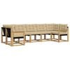 vidaXL Set di divani da esterno 7 pz Bianco e Beige