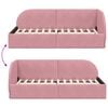 vidaXL Cornice del letto ad angolo Rosa 80 cm x 200 cm Velluto