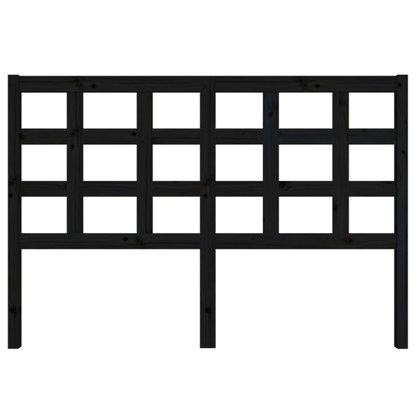 vidaXL Testiera per Letto Nera 145,5x4x100cm in Legno Massello di Pino