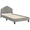 vidaXL Struttura letto bambini con testata Grigio chiaro 90 x 190 cm