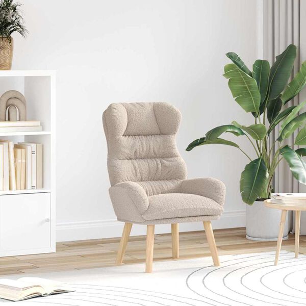 vidaXL poltrona Grigio chiaro 69 x 74 x 93 cm Tessuto Sherpa