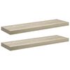 vidaXL Scaffali a Parete 2 pz Rovere 80x23,5x3,8 cm in MDF