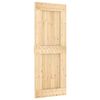 vidaXL Porta Scorrevole con Set Hardware 80x210 cm Legno Massello Pino