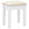 vidaXL Tavolo da Trucco e Sgabello Bianco 65x36x128 cm Paulownia e MDF