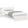 vidaXL Telaio del letto con storage con testiera Bianco 75 x 190 cm