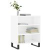 vidaXL Credenza Bianco Lucido 57x35x70 cm in Legno Multistrato