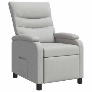 vidaXL Poltrona reclinabile Grigio Nuvola Tessuto