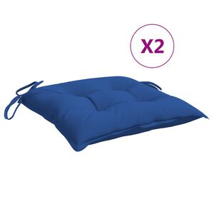 vidaXL Cuscini per Sedia 2 pz Blu 40x40x7 cm in Tessuto Oxford
