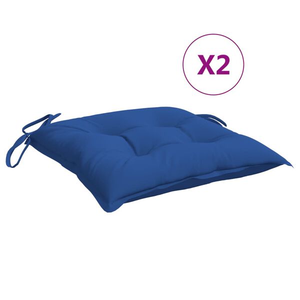 vidaXL Cuscini per Sedia 2 pz Blu 40x40x7 cm in Tessuto Oxford
