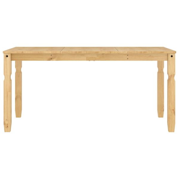 vidaXL Tavolo da Pranzo Corona 160x80x75 cm in Legno Massello di Pino