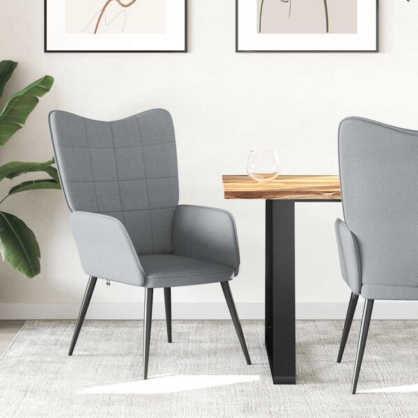 vidaXL Sedia Relax Grigio Chiaro in Tessuto