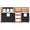 vidaXL Letto a Castello senza Materasso Bianco e Nero 90x200cm in Pino