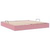 vidaXL Letto con Contenitore con materasso Rosa 200 x 200 cm Velluto