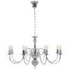 vidaXL Lampadario Argento con 8 Lampadine E14