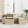 vidaXL Set Divano da Giardino con cuscino 5 pcs Beige polyrattan
