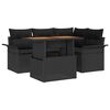 vidaXL Set Divano da Giardino 5 pz Nero Poly Rattan