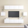 vidaXL Set Mobili Porta TV 6 pz Bianco in Legno Multistrato